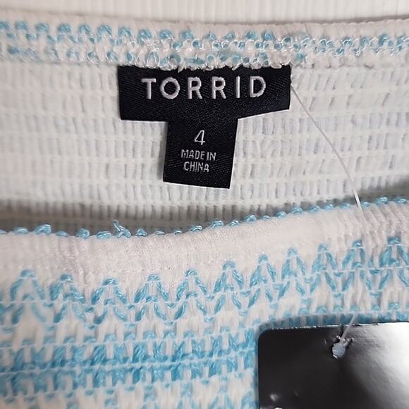 Torrid Cotton Modal Slub Square Neck Smocked Babydoll Tank, NWT, 4X - Picture 4 of 7